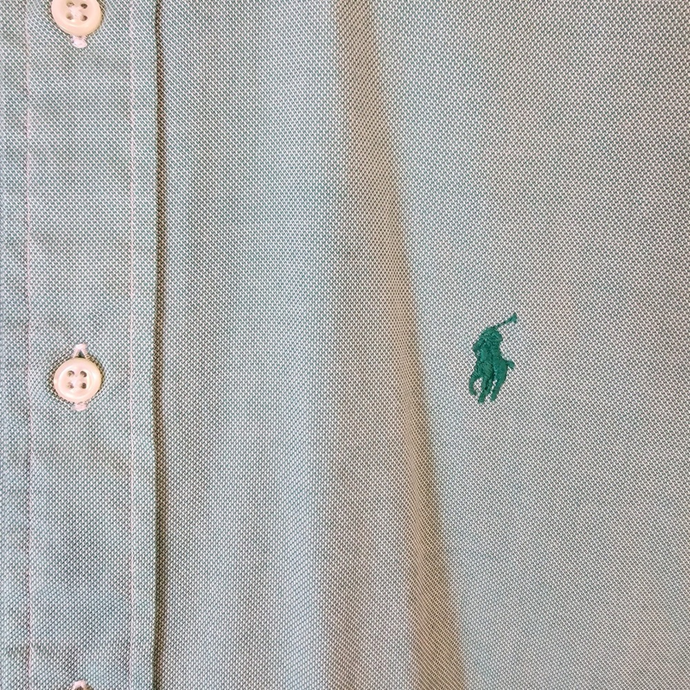Ralph Lauren Blake XXL Mens Long Sleeve Button Down Shirt Green Pony Logo - Picture 3 of 5